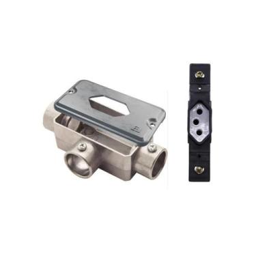 Imagem de Condulete T+Tampa 1 Mod Losangular Wetzel+Tomada Transmóbil