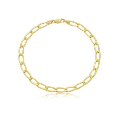 Imagem de Pulseira Masculina Laço Grossa Fecho Mosquetão Ouro 18k 750 - Thile Jó