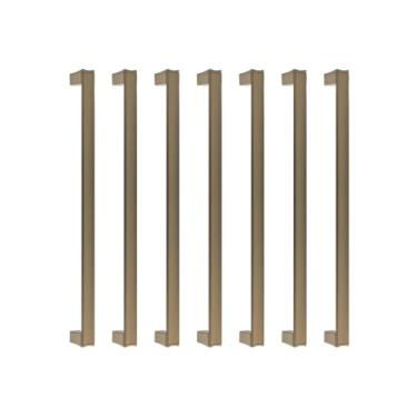 Imagem de Puxador De Móvel Gaveta Armário Slim Cromado 256mm Conjunto de 7 (Bronze Fosco)