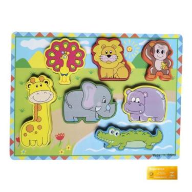 Imagem de Didaticos Aprenda Brincando Animais Floresta DM Toys Jogo Encaixar em 
