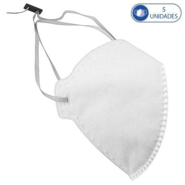 Imagem de 5 Máscaras Hospitalar Descartável M.F.Q PFF2-S Branca - MFQ