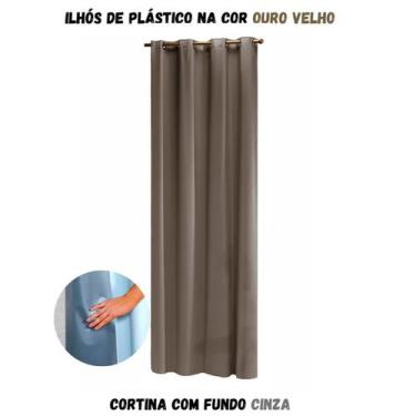 Imagem de Cortina Blackout para Sala ou Quarto PVC (plástico) UMA FOLHA Rústica 