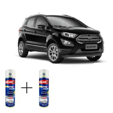 Imagem de Spray automotivo preto ebony + spray verniz 300ml - Sherwin Williams