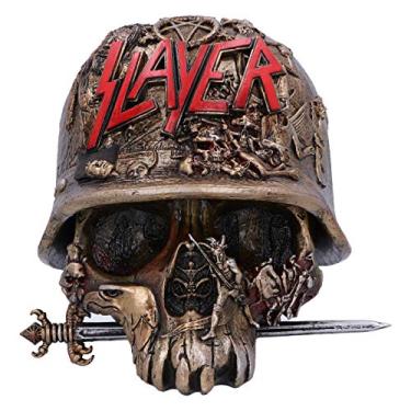 Imagem de Nemesis Now Oficialmente licenciado Slayer Eagle Helmet Skull Logo Trinket Box, 17,5 cm, Ouro