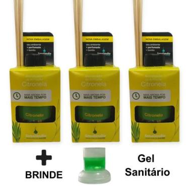 Imagem de 3 Difusor Ambiente Citronela Casa Vareta Aromatizante Difusor Ar 280ml