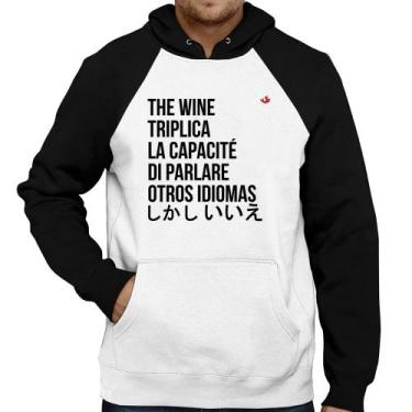 Imagem de Moletom The wine triplica la capacité di parlare otros idiomas - Foca 