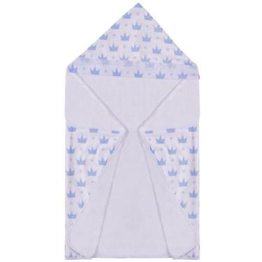 Imagem de Toalha de Banho Bebê Príncipe Azul com Capuz - Miguel Baby