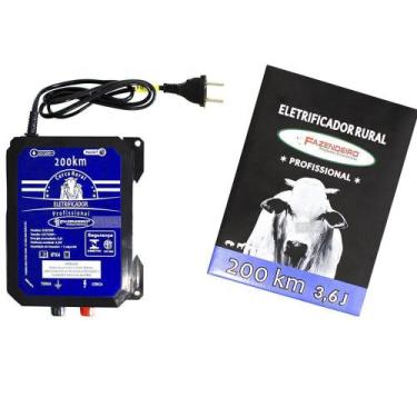 Imagem de Eletrificador Rural Cerca Elétrica 3,6 Joule 200km Bivolt - FAZENDEIRO