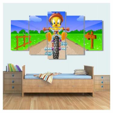 Imagem de Quadro Decorativo Piu Piu de Moto 130x63 em tecido - Wall Frame