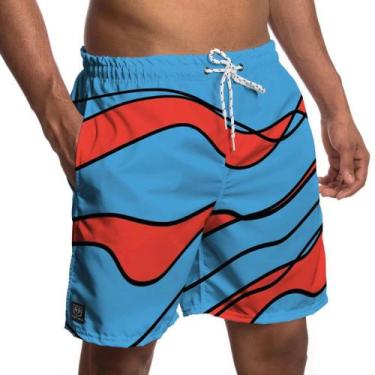 Imagem de Short Tactel Masculino com Bolsos Estampado 1096 - Pierre Couto, Mascu