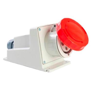 Imagem de Tomada Sobrepor Steck 3p+t 63a 6H Vermelha 380v Newkon N4506