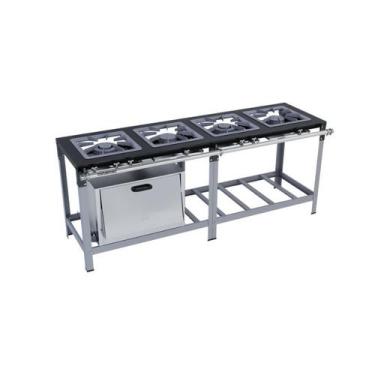 Imagem de Fogão Industrial 4 Bocas em Linha 40X40 com Forno Metalmaq, Gás Natura