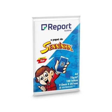 Imagem de Papel Sulfite Report Seninha A4 Branco 75g 100fls - Suzano