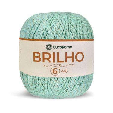 Imagem de Barbante Colorido Euroroma 6 Brilho Ouro 400g Tricô Crochê, 0800 - Ver