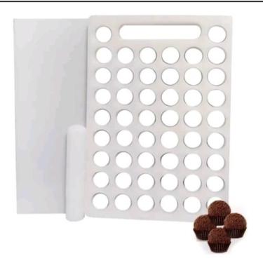 Imagem de Placa Porcionadora De Doces E Brigadeiro De 10Gr E 104 Furos - Solrac