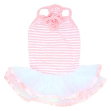 Imagem de Parisian Pet Vestido de bailarina rosa - Roupas para meninas - Roupa de casamento - Vestido leve para filhotes - Vestidos de verão para cães GG