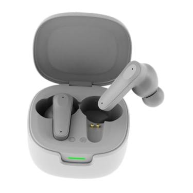 Imagem de AsrMyjcx Fones de ouvido com tradução instantânea suportam vários idiomas para trabalho/reuniões/viagens Fones de ouvido leves BT 5.4, Cinza