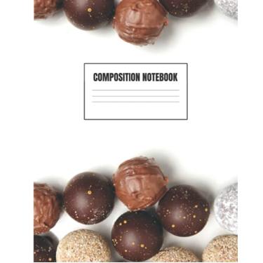 Imagem de Chocolate Composition Notebook: 7.5 x 9.25 in | WIDE Ruled Lined | 100 Pages | Fun Bon Bon Candy Cover for Women, Girls, Kids, Teen, High School, Teachers, and College Students | Gift for Sweets Lover