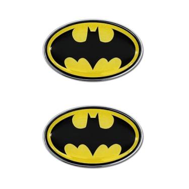 Imagem de Elektroplate Oficialmente Licenciado 2 Mini Oem Chrome Dc Comics Batman Emblems para Motocicletas, Embarcações e Decorações | Ajuste Universal Em 2,15" X 1,4" | À Prova de Intempéries | Pacote com 2