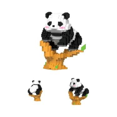 Imagem de Blocos de Construção Educacionais DIY - Panda Chinês - Mini Animais - 