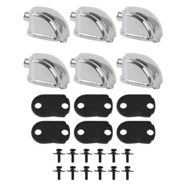 Imagem de BQLZR Tarola triangular de extremidade única com espaçamento de 26 mm com furos de liga de zinco, pacote com 6