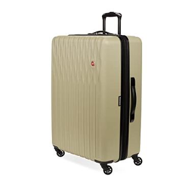 Imagem de SwissGear 8018 Mala rígida expansível com rodas giratórias, areia, quadriculada grande 68 cm, Arena, Checked-Large 27-Inch, 8018 Mala rígida expansível com rodas giratórias