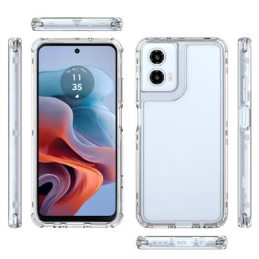 Imagem de Compatível com Motorola Moto G45 5G, capa protetora anti-queda e absorção de choque 3 em 1 compatível com Motorola Moto G34 5G XT2363-2 capa transparente