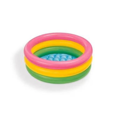 Imagem de Piscina Inflável Infantil Bebê Redonda Pequena Colorida 28L - INTEX, C