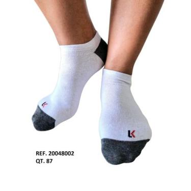 Imagem de Sapatilha zero 38-43 branca e cinza chumbo ref-20048002 - LEKE  MEIAS