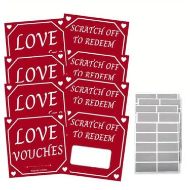 Imagem de BIIVSOV 20 peças de cartões raspadinhas, cupons de amor, cartões de raspar de notas de amor, cartões de dia dos namorados, presentes românticos de aniversário DIY para marido, esposa, amantes