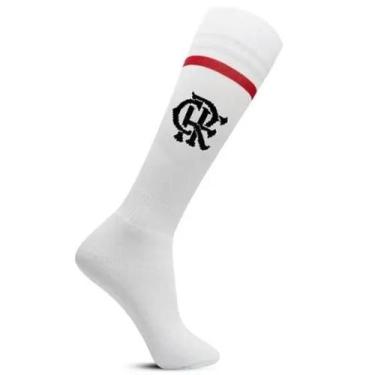 Imagem de MEIÃO DE FUTEBOL INFANTIL  FLAMENGO - TAM 25 A 28 - Branco - Rikam