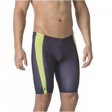 Imagem de Bermuda de natação elite preta e verde kauna swim, M