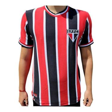 Imagem de Camisa São Paulo 1969 Masculino Listrada Vermelho - RetrôMania, M, Lis