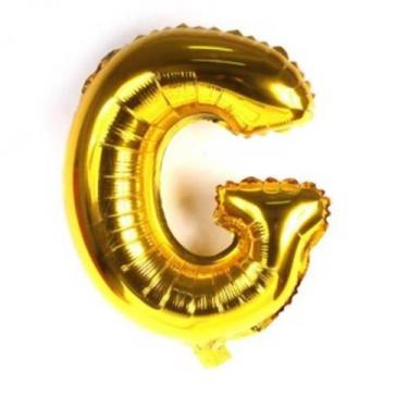Imagem de Bexiga Balão Metalizado 16 Polegadas 40cm Dourado Letra G - PB Festas