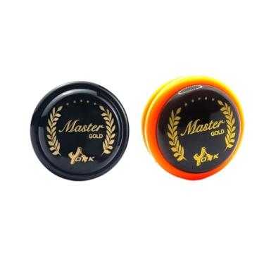 Imagem de Kit Com 2 Yo-yos Profissionais Master Gold York (Ioio, Yo-Yo) (Preto e Laranja)