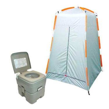 Imagem de Banheiro Químico/Higiênico Portátil de Fácil Manutenção com Barraca/Tr