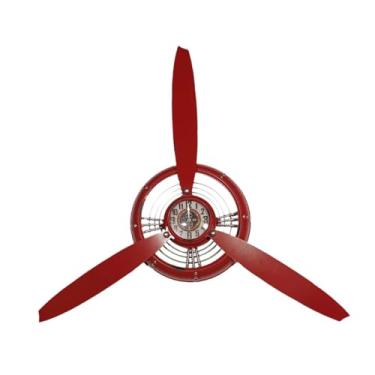 Imagem de Ｂｅｓｇａ Decoração de parede de hélice do avião Decorativo Tema de aniversário Decorativo Birthday Gift Wall Art Relógio para a cozinha da loja, Vermelho