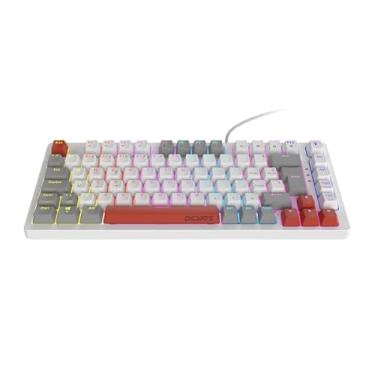 Imagem de TECLADO MECANICO 75% PCYES KIRIN WHITE GHOST - SWITCH BLUE - LED RAINBOW - PTKRWG75BL
