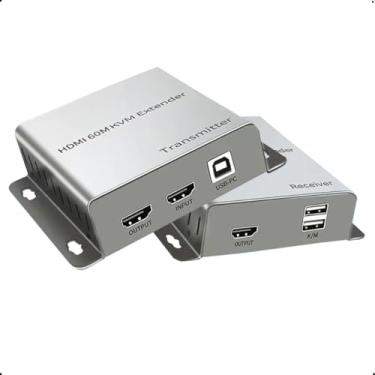 Imagem de BolaAzul, KVM HDMI USB Extensor 50 Metros 1080P 60Hz Cabo Cat 5e/6 IR