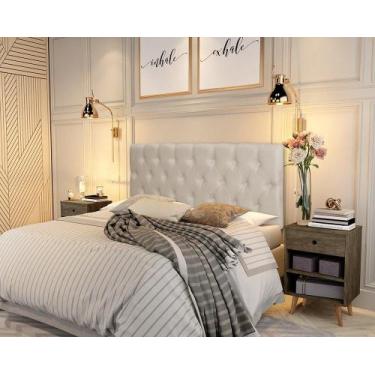 Imagem de Painel Cabeceira Paris Queen Para Cama Box 1,58 Pávia Areia - RA Estof