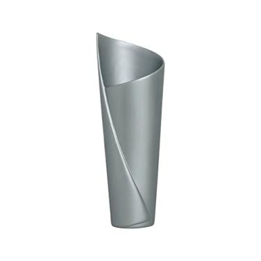 Imagem de Vaso Decorativo de Cerâmica para Sala Florença Grande Cinza Fosco