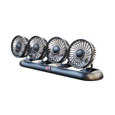 Imagem de WeiLaiKeQi 4 Cabeça 5V Ventilador de resfriamento de carro USB Circulador de ar 360 ° Rotulação para acessórios de carros de verão MultiProssurse