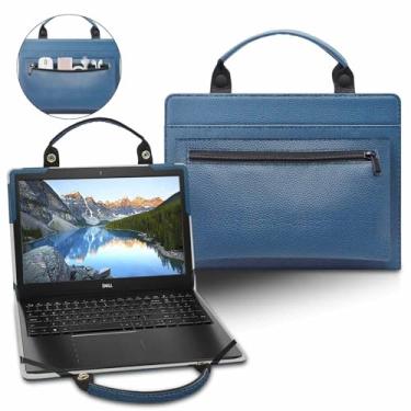 Imagem de Capa para laptop para Dell Inspiron 14 7415 2 em 1 com bolsa portátil com alça de bolsa, azul