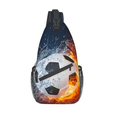 Imagem de VOOHDDY Bolsa esportiva com bola de futebol para mulheres e homens, mochila de viagem, trilhas, bolsa tiracolo no peito, casual, mochila esportiva, Bola de futebol esportiva, One Size, Fresco