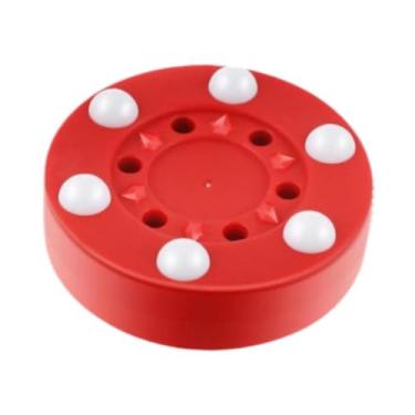 Imagem de kowaku Roller Hockey Puck Puck Hockey Puck Simples para usar o treinamento de hóquei de puck de puck de equipamentos Puck para profissionais de esportes, Vermelho