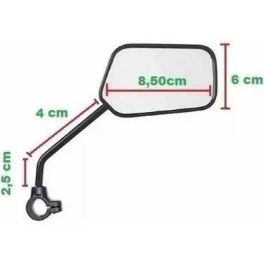 Imagem de PAR de Espelho Retrovisor Retangular Bike Bicicleta - ALLKAR