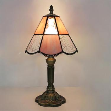 Imagem de Lâmpada de mesa vintage americana LED Luxo Criatividade Sala de estar Quarto Estudo Quarto de criança Villa Hotel Cor Vidro Mesa Luz (Estilo 14)