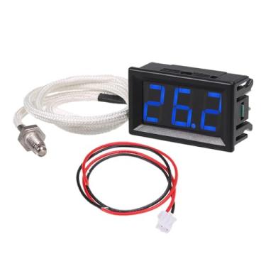 Imagem de IEUDNS Termômetro digital 12v-30-800 graus, leve, alta precisão, medidor industrial, versátil para porão de escritório, Azul