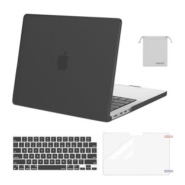 Imagem de MOSISO Compatível com MacBook Pro 14 polegadas 2025 2024 2023 2022 2021 M5 M4 M3 M2 M1 A3434 A3112 A3185 A3401 A2918 A2992 A2779 A2779 2442, Capa rígida, capa de teclado, película e bolsa, cinza