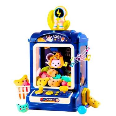Imagem de Mini Máquina de Ursinhos Pelúcia Jogo Garra Arcade Cor:Azul - Genérica